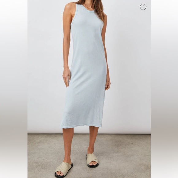 Rails Tank Midi Dress Smoke Blue Acid Wash Cotton M NWT - Picture 1 of 11